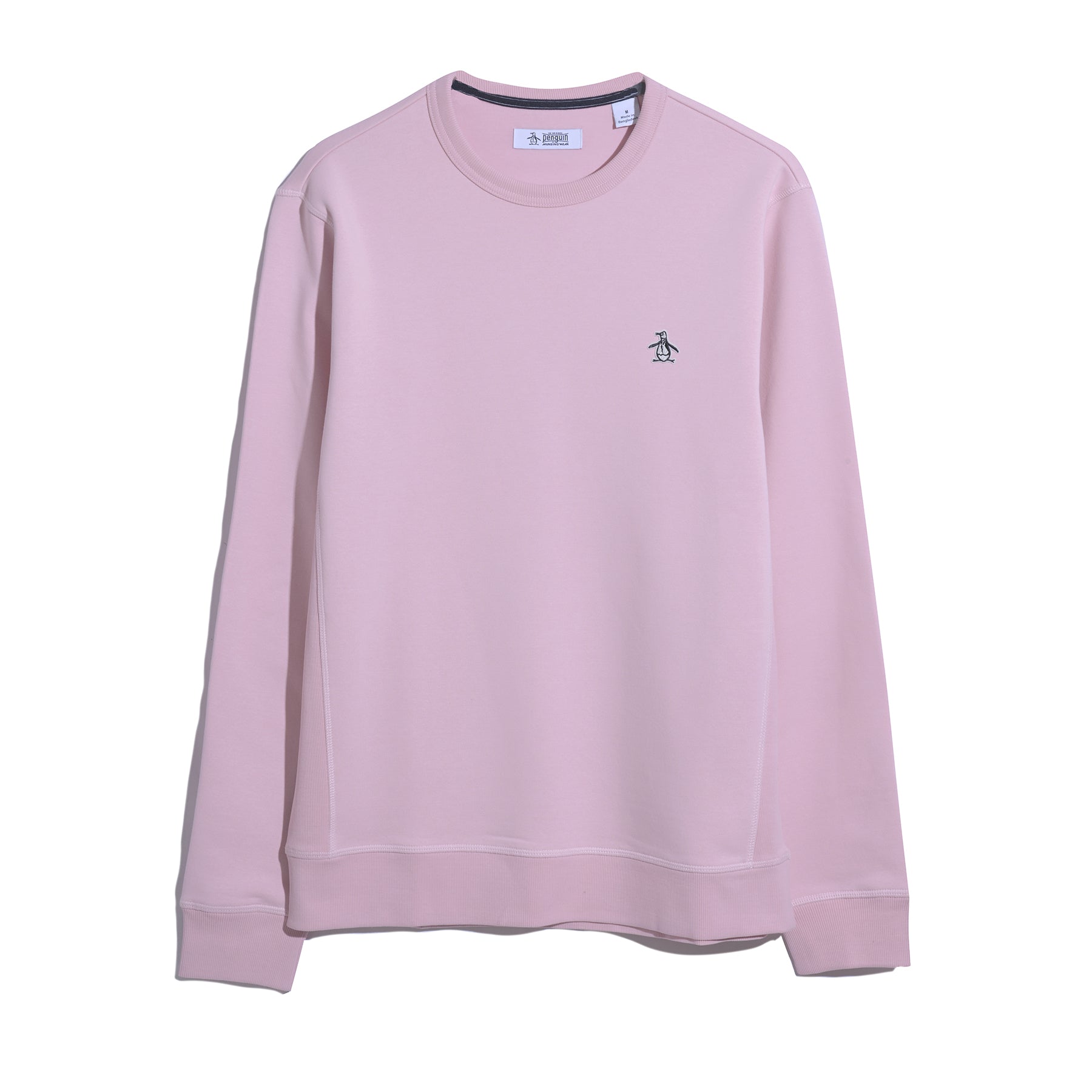 Original Penguin Sticker Pete Fleece Crew Neck Sweatshirt In Parfait Pink(Sticker Pete Fleece Crew Neck Sweatshirt Pink Opks5712gp 673)