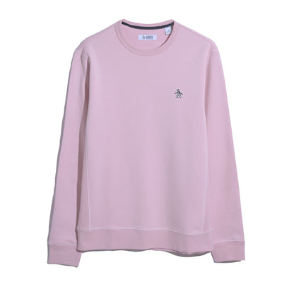 Original Penguin Sticker Pete Fleece Crew Neck Sweatshirt In Parfait Pink(Sticker Pete Fleece Crew Neck Sweatshirt Pink Opks5712gp 673)