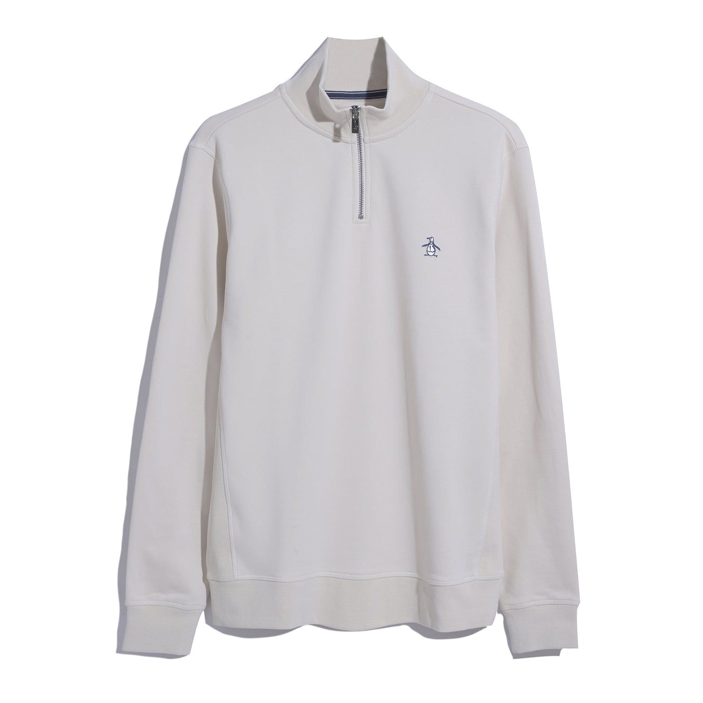 Original Penguin Fleece Quarter Zip Sweatshirt In Birch(Long Sleeve Fleece Quarter Zip Jumper Beige Opks5713gp 252)