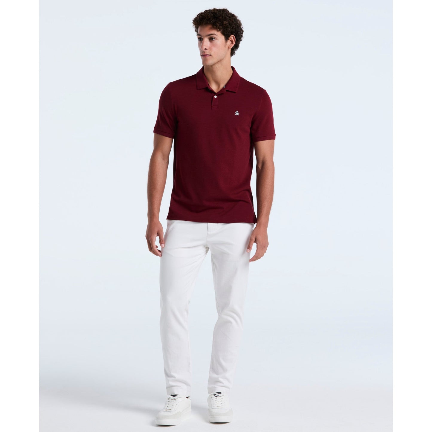 Original Penguin Daddy Pique Polo Shirt In Cabernet(Daddy Pique Polo Shirt Red Opksb015gp 605)