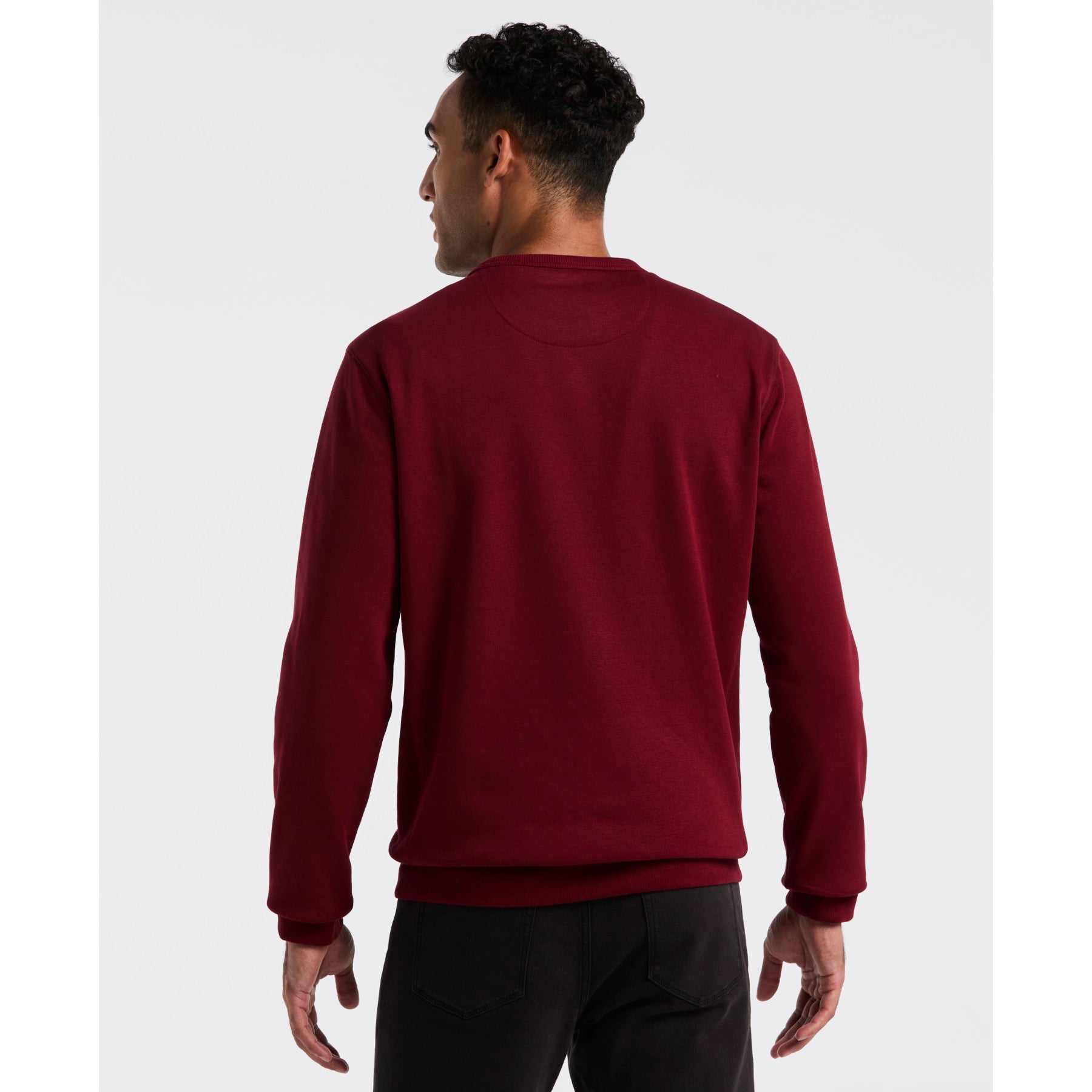 Original Penguin Sticker Pete Sweatshirt In Cabernet(Sticker Pete Sweatshirt Red Opksb404gp 605)