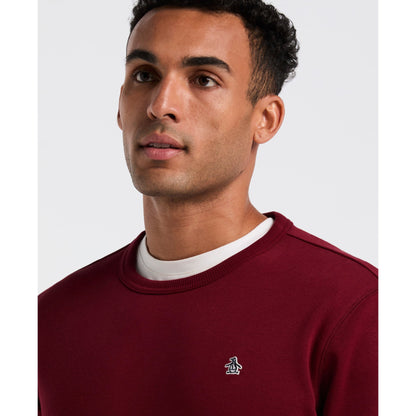 Original Penguin Sticker Pete Sweatshirt In Cabernet(Sticker Pete Sweatshirt Red Opksb404gp 605)