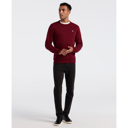 Original Penguin Sticker Pete Sweatshirt In Cabernet(Sticker Pete Sweatshirt Red Opksb404gp 605)