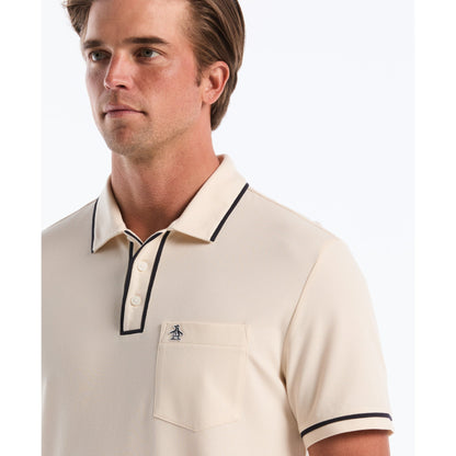 Original Penguin Earl Pique Short Sleeve Polo Shirt In Birch(Earl Pique Polo Beige Opksb690gp 252)