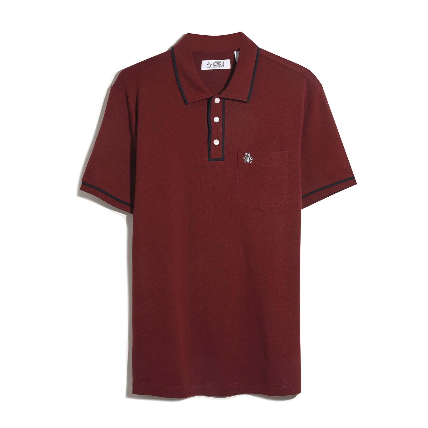 Original Penguin Earl Pique Polo Shirt In Cabernet(Earl Pique Polo Shirt Red Opksb690gp 605)