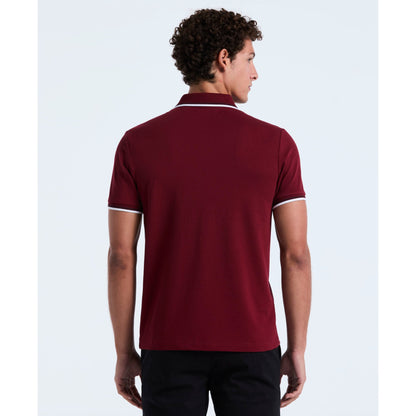 Original Penguin Pique Sticker Pete Tipped Polo Shirt In Cabernet(Pique Sticker Pete Tipped Polo Shirt Red Opksb720gp 605)
