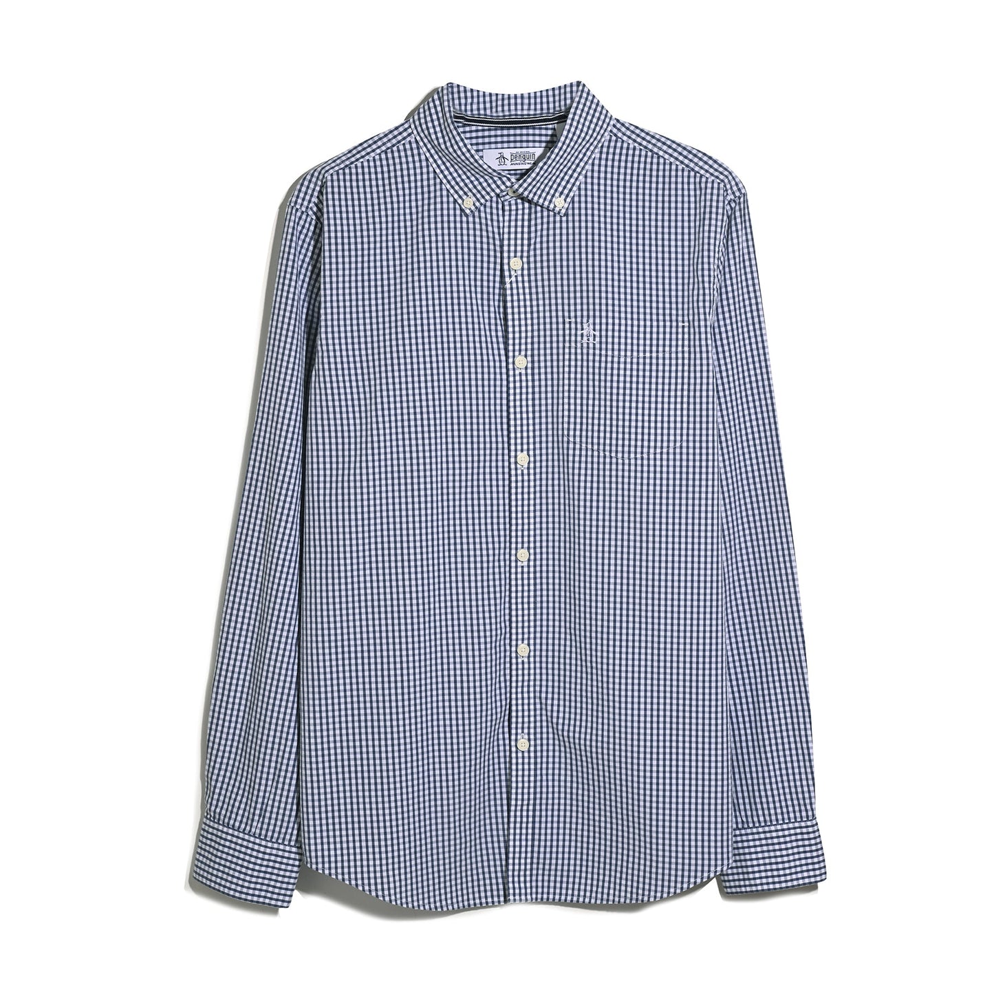 Original Penguin Gingham Shirt In Sargasso Sea(Gingham Shirt Blue Opwb0023gp 485)
