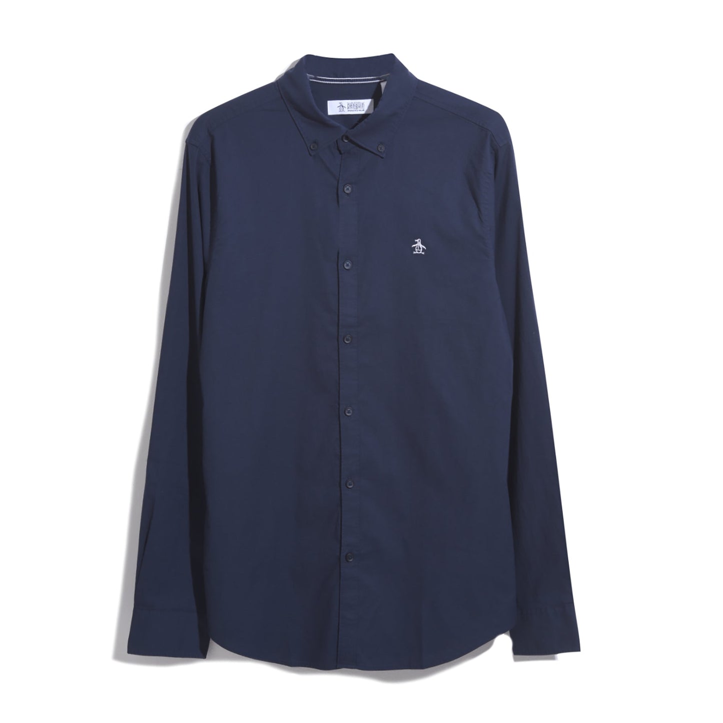 Original Penguin Ecovero Oxford Stretch Shirt In Dark Sapphire(Oxford Ecovero Shirt Blue Opwb0035gp 413)