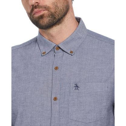 Original Penguin Chambray Shirt In Sargasso Sea(Chambray Shirt Blue Opwf2416gp 485)