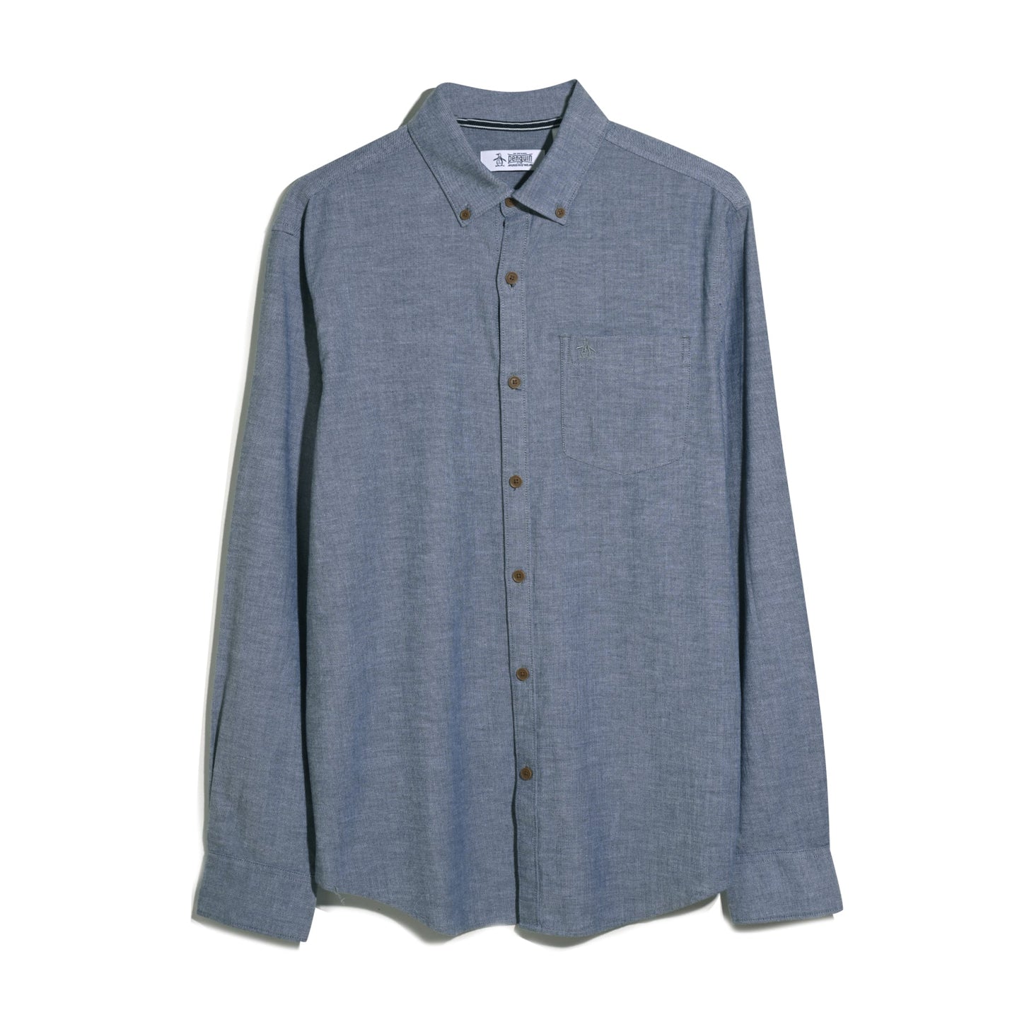 Original Penguin Chambray Shirt In Sargasso Sea(Chambray Shirt Blue Opwf2416gp 485)