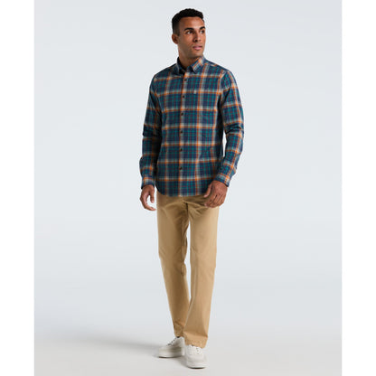 Original Penguin Dobby Plaid Shirt In Sargasso Sea(Dobby Plaid Shirt Blue Opwf2503gp 485)