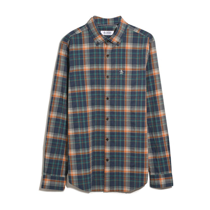 Original Penguin Dobby Plaid Shirt In Sargasso Sea(Dobby Plaid Shirt Blue Opwf2503gp 485)