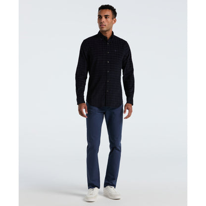 Original Penguin Corduroy Check Shirt In Dark Sapphire(Corduroy Check Shirt Blue Opwf2516gp 413)