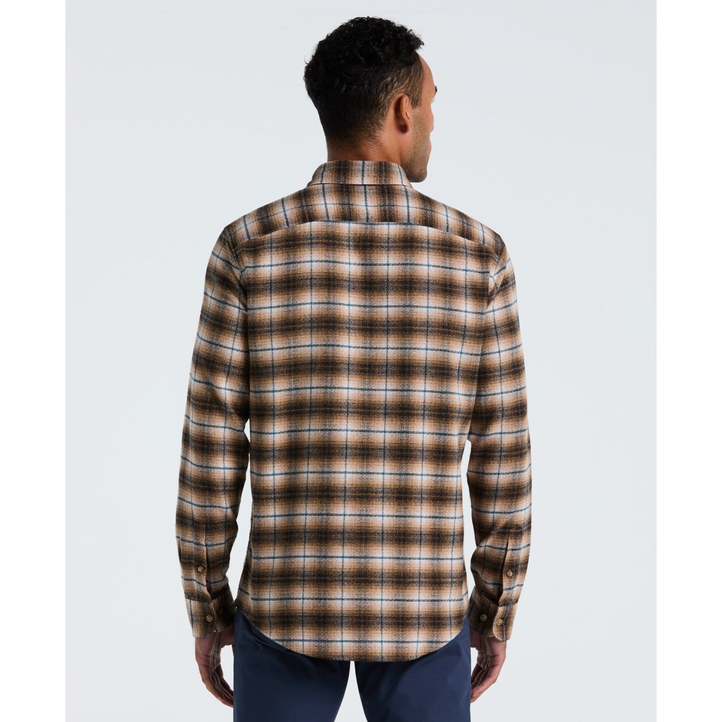 Original Penguin Plaid Flannel Shirt In Tigers Eye(Plaid Flannel Shirt Brown Opwf2517gp 218)
