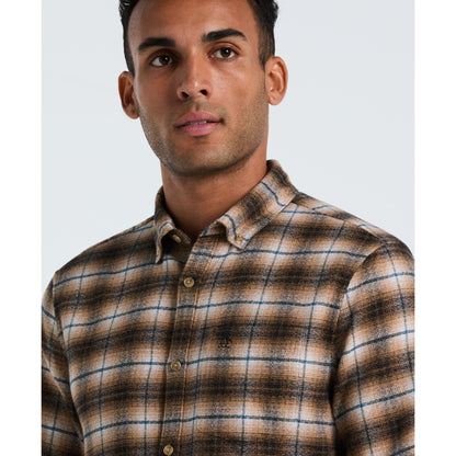 Original Penguin Plaid Flannel Shirt In Tigers Eye(Plaid Flannel Shirt Brown Opwf2517gp 218)
