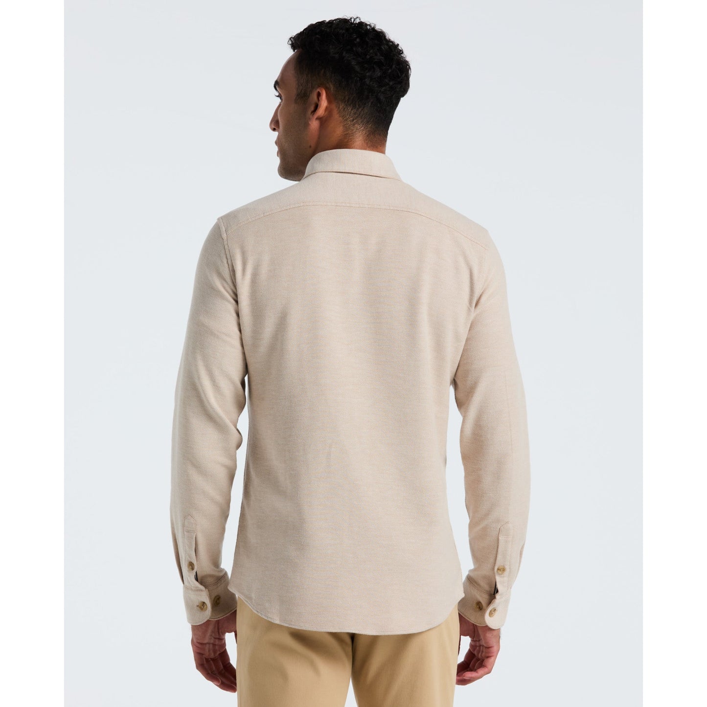 Original Penguin Double Weave Overshirt In Birch(Double Weave Overshirt Beige Opwf3118gp 252)