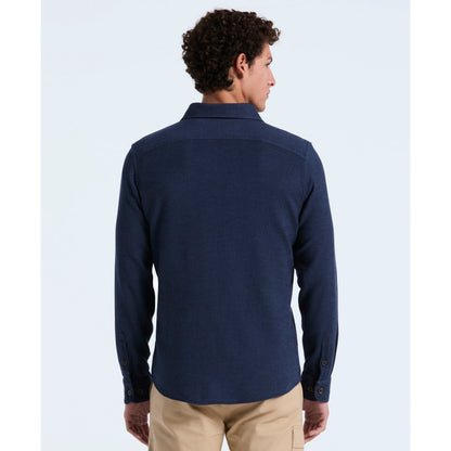 Original Penguin Double Weave Overshirt In Dark Sapphire(Double Weave Overshirt Blue Opwf3118gp 413)