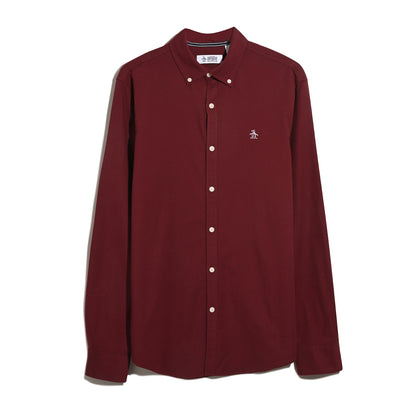 Original Penguin Oxford Shirt In Cabernet(Oxford Shirt Red Opwsb035gp 605)