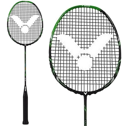  Victor Ultramate 7 Graphite Badminton Racket - Green Black