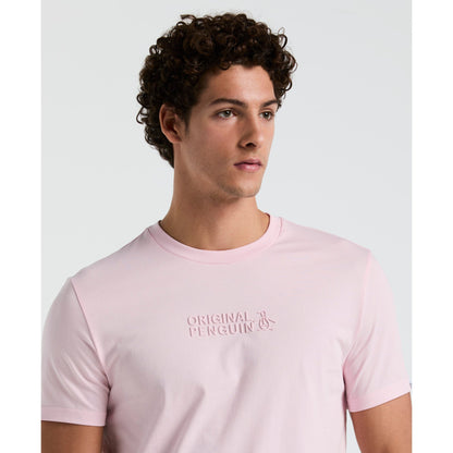 Original Penguin HD Tonal Logo T-Shirt In Parfait Pink(Hd Tonal Logo Tee Pink Opkf2465gp 673)
