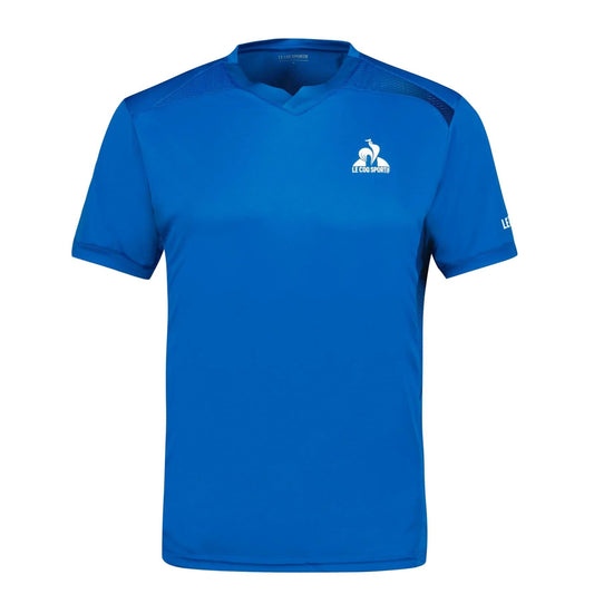  Le Coq Sportif Pro Mens Badminton T-Shirt - Lapis Blue