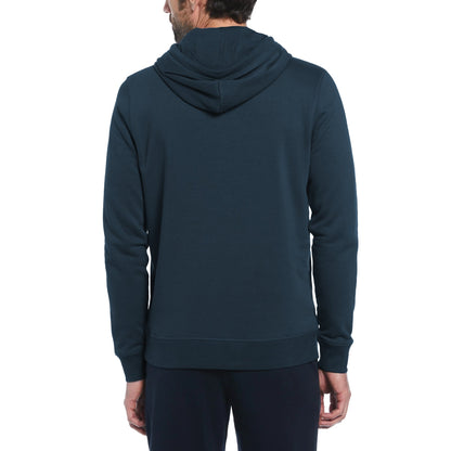 Original Penguin Sticker Pete Pullover Fleece Hoodie In Blue Wing Teal(Sticker Pete Pullover Fleece Hoodie Blue Opks5711gp 415)