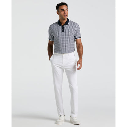 Original Penguin Jaquard Check Polo Shirt In Dark Sapphire(Jaquard Check Polo Shirt Blue Opkm2517gp 413)