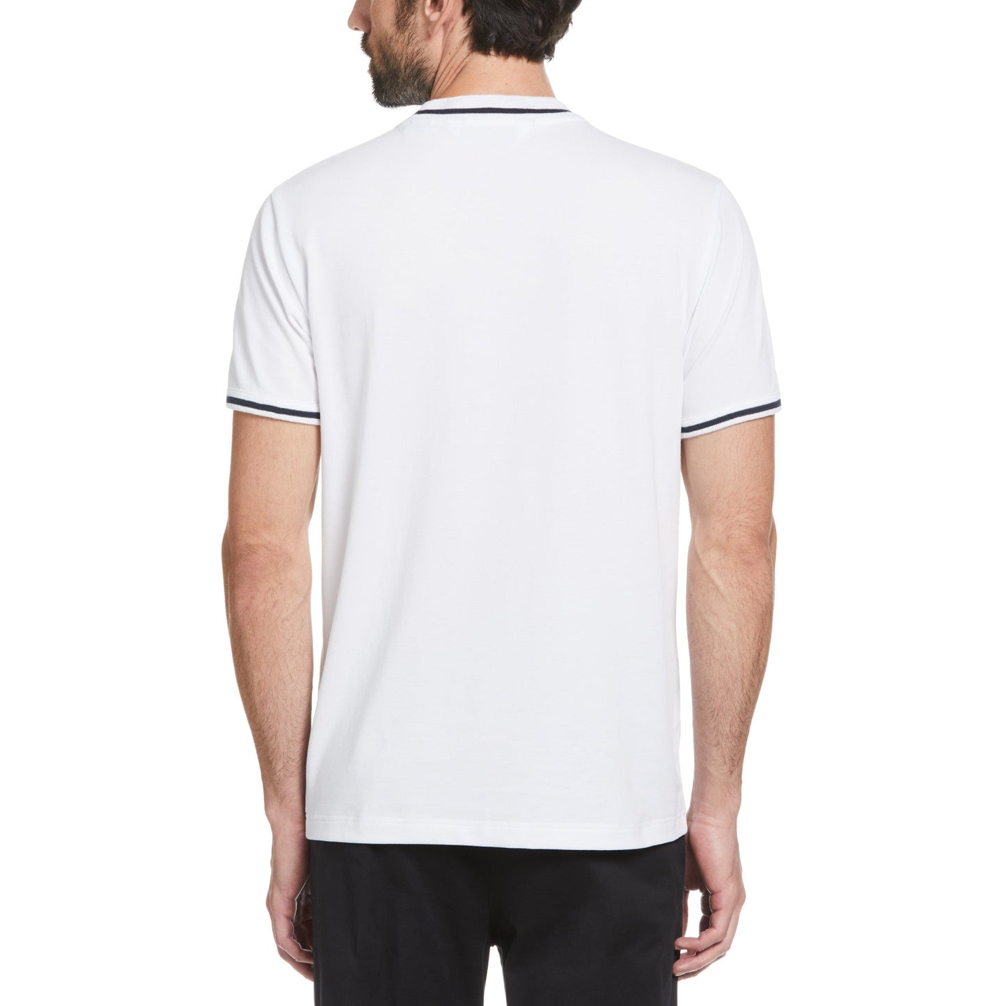 Original Penguin Icons Pique T-Shirt In Bright White(Organic Cotton Pique Tee White Opkm3503gp 118)