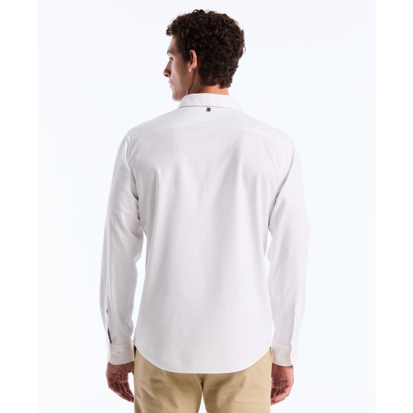 Original Penguin Ecovero Oxford Stretch Shirt In Bright White(Oxford Ecovero Shirt White Opwb0035gp 118)