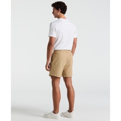 Original Penguin 6" Linen Blend Shorts In Travertine(6 Linen Blend Shorts Beige Ophm2500gp 254)