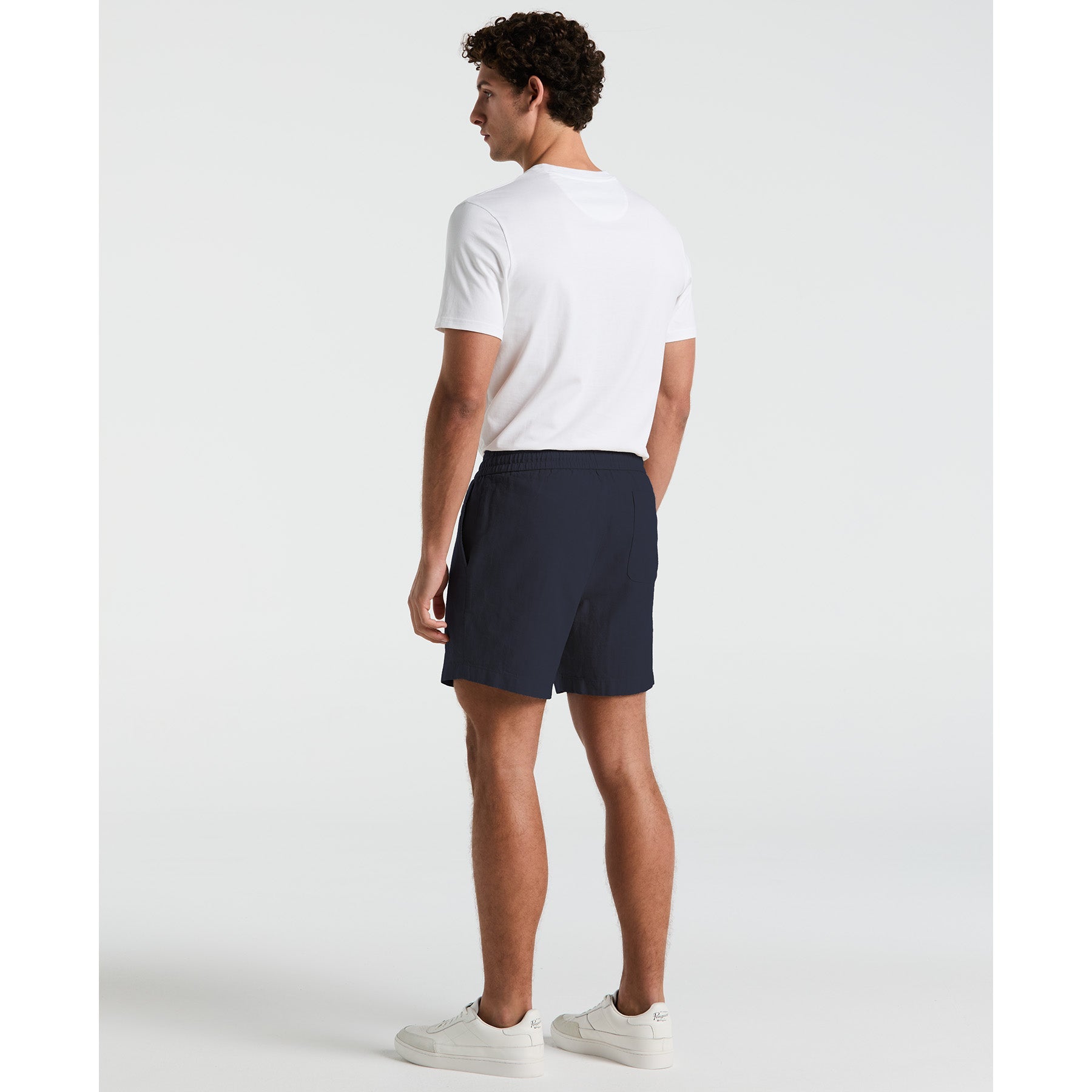 Original Penguin 6" Linen Blend Shorts In Sargasso Sea(6 Linen Blend Shorts Blue Ophm2500gp 485)