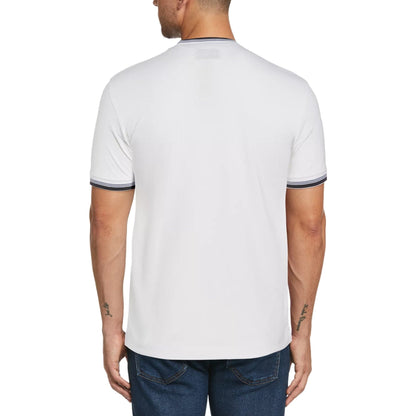 Original Penguin Sticker Pete Tipped Ringer Organic Cotton T-Shirt In Bright White(Stcker Pete Tipped Ringer Organic Cotton T Shirt White Opkb0718gp 118)