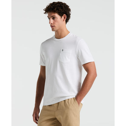 Original Penguin Supima Sticker Pete Pocket T-Shirt In Bright White(Supima Sticker Pete Pocket T Shirt White Opkb2111gp 118)