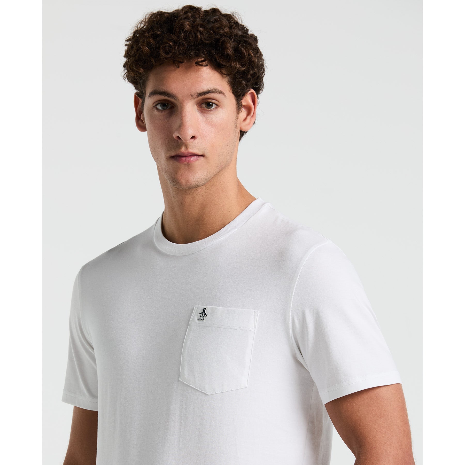 Original Penguin Supima Sticker Pete Pocket T-Shirt In Bright White(Supima Sticker Pete Pocket T Shirt White Opkb2111gp 118)