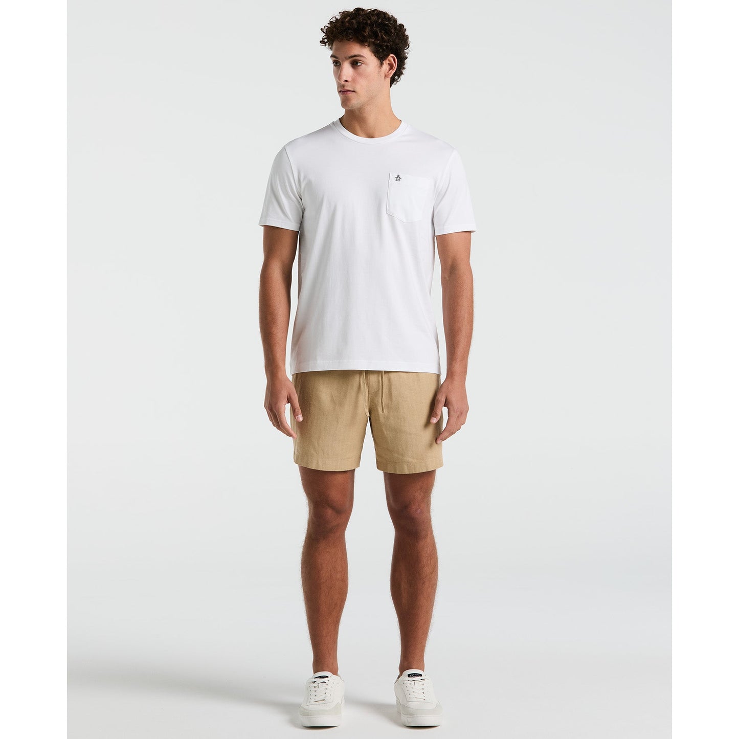 Original Penguin Supima Sticker Pete Pocket T-Shirt In Bright White(Supima Sticker Pete Pocket T Shirt White Opkb2111gp 118)