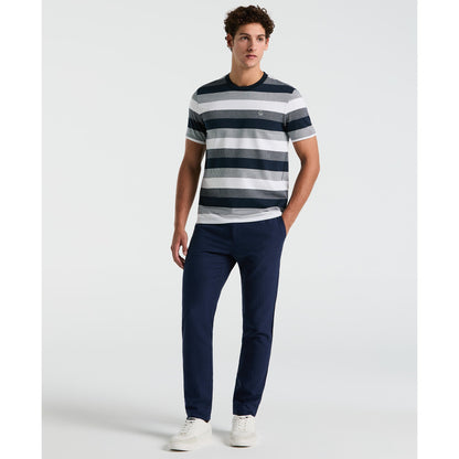 Original Penguin Pique Jaquard Stripe T-Shirt In Dark Sapphire(Pique Jaquard Stripe T Shirt Blue Opkm2501gp 413)