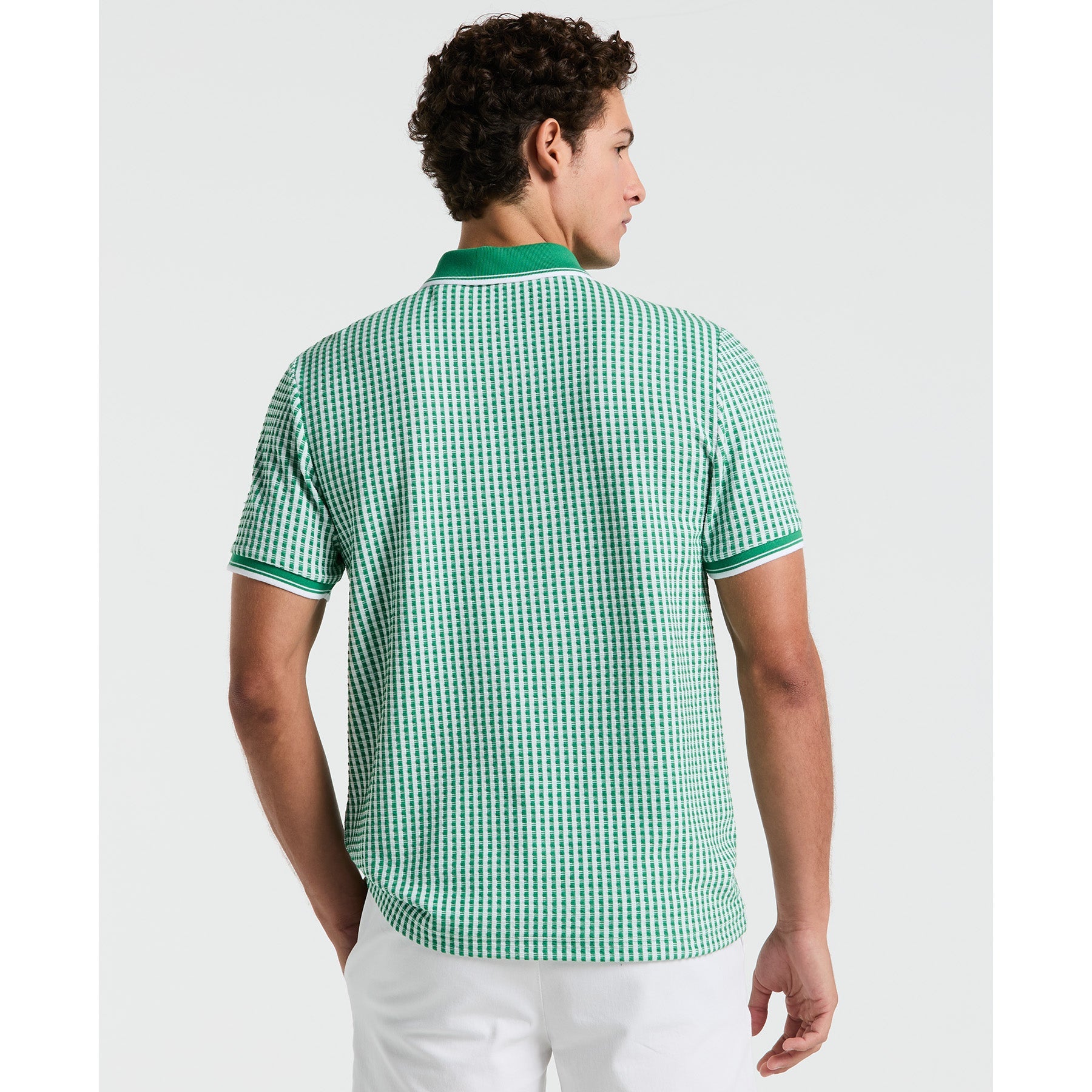 Original Penguin Jaquard Check Polo Shirt In Amazon(Jaquard Check Polo Shirt Green Opkm2517gp 311)