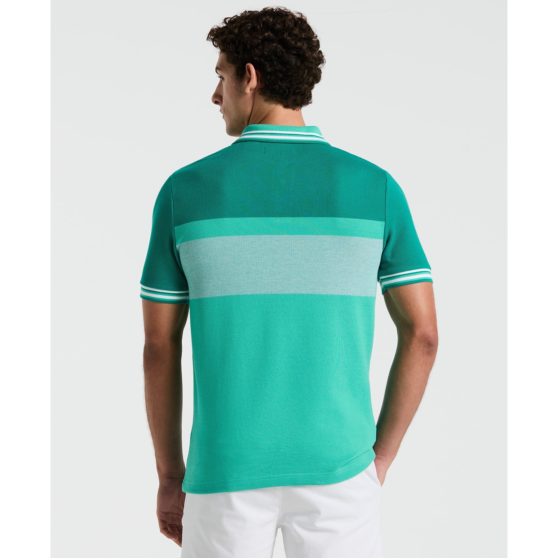 Original Penguin Tri-Colour Polo Shirt In Aqua Green(Tri Colour Polo Shirt Green Opkm2520gp 386)