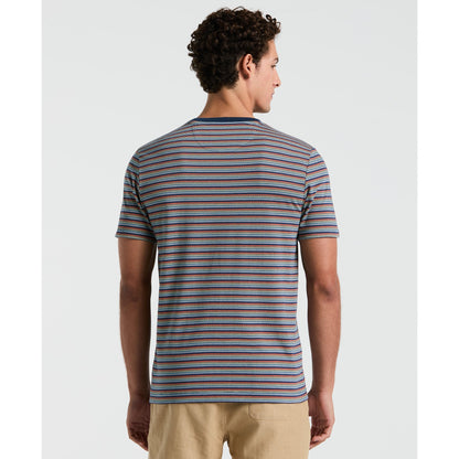 Original Penguin Pride Jaquard Stripe T-Shirt In Sargasso Sea(Pride Jaquard Stripe T Shirt Blue Opkm2529gp 485)