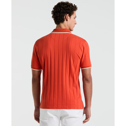 Original Penguin Icons Open Collar Polo Shirt In Red Clay(Icons Open Collar Polo Shirt Orange Opkm2536gp 859)