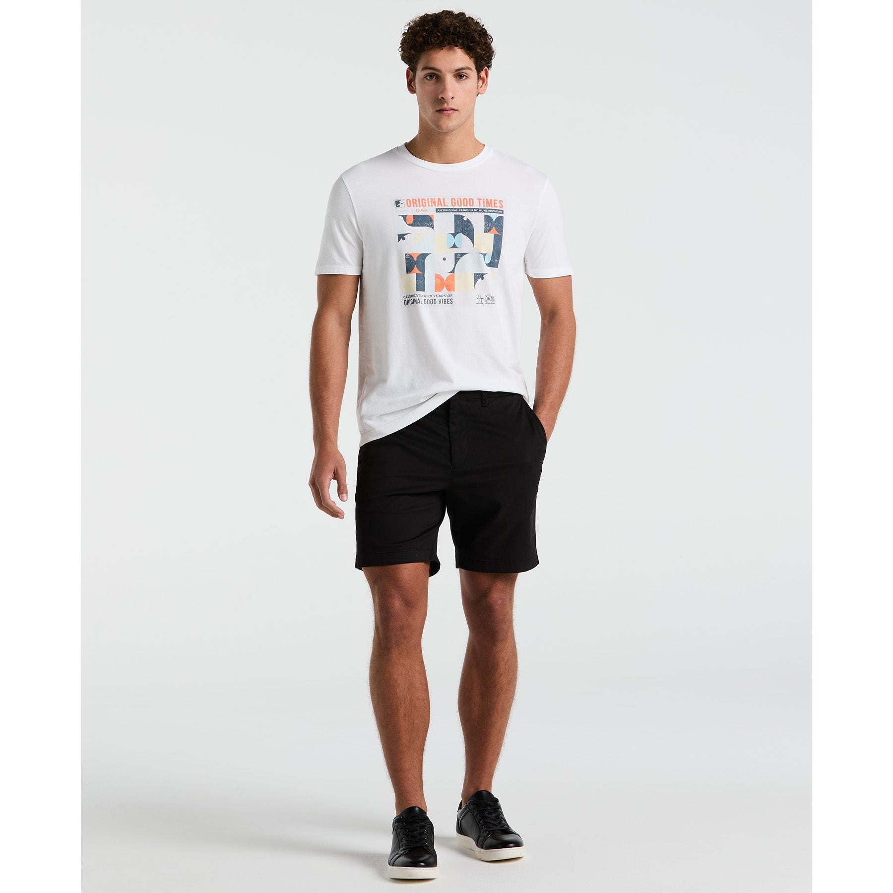 Original Penguin Good Times Graphic T-Shirt In Bright White(Good Times Graphic T Shirt White Opkm2539gp 118)