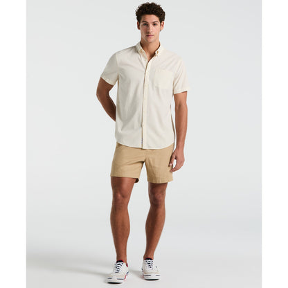 Original Penguin Seersucker Short Sleeve Shirt In Birch(Seersucker Short Sleeve Shirt Beige Opwm2409gp 252)