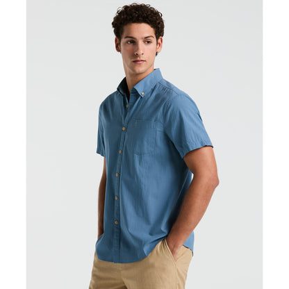 Original Penguin Seersucker Short Sleeve Shirt In Copen Blue(Seersucker Short Sleeve Shirt Blue Opwm2409gp 443)