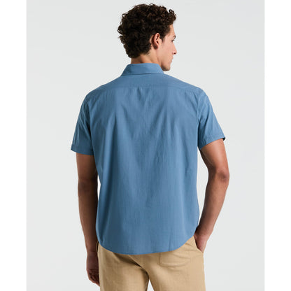Original Penguin Seersucker Short Sleeve Shirt In Copen Blue(Seersucker Short Sleeve Shirt Blue Opwm2409gp 443)