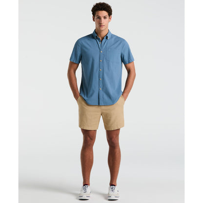 Original Penguin Seersucker Short Sleeve Shirt In Copen Blue(Seersucker Short Sleeve Shirt Blue Opwm2409gp 443)