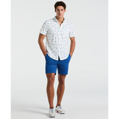 Original Penguin Agave Print Short Sleeve Shirt In Bright White(Agave Print Short Sleeve Shirt White Opwm2517gp 118)