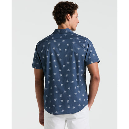 Original Penguin Agave Print Short Sleeve Shirt In Sargasso Sea(Agave Print Short Sleeve Shirt Blue Opwm2517gp 485)