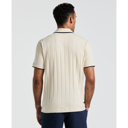 Original Penguin Icons Open Collar Polo Shirt In Birch(Icons Open Collar Polo Shirt Beige Opkm2536gp 252)