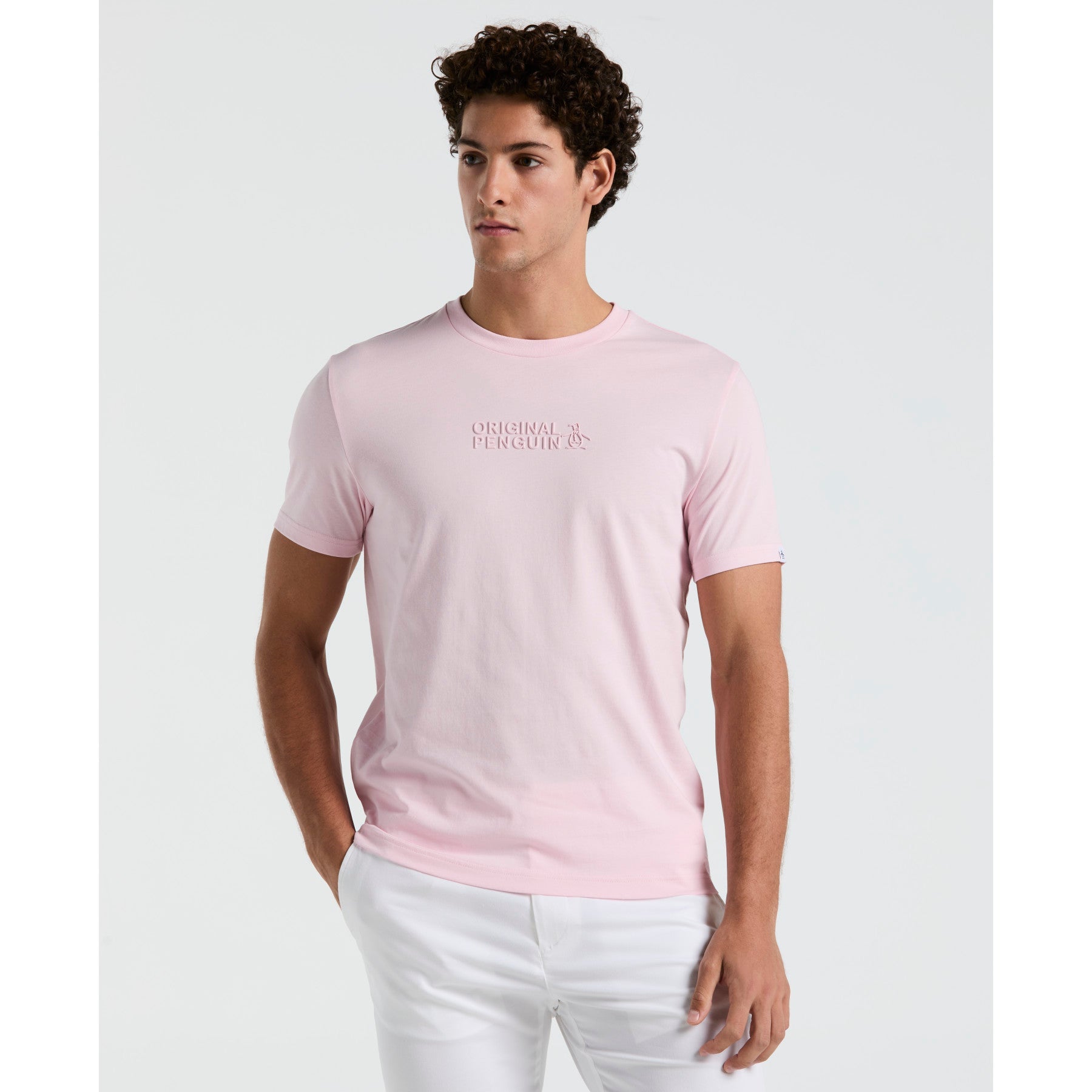 Original Penguin HD Tonal Logo T-Shirt In Parfait Pink(Hd Tonal Logo Tee Pink Opkf2465gp 673)