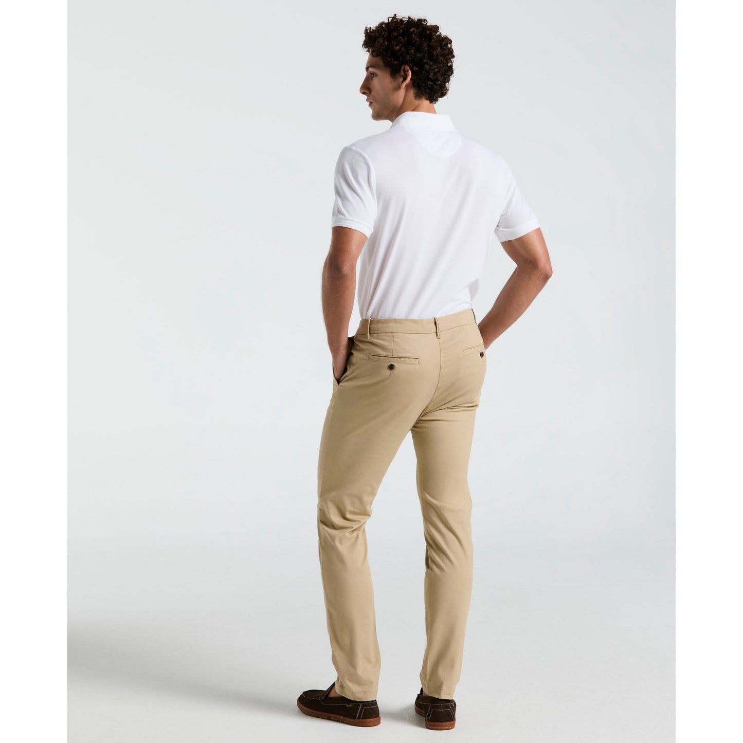 Original Penguin Slim Fit Chinos In Travertine(Flat Front Core Chino Pants Beige Opbb0022gp 254)